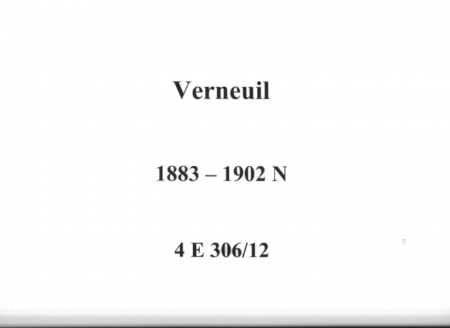 Verneuil : actes d'état civil (naissances).