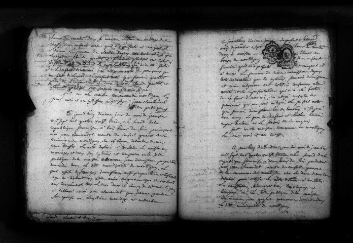 Montigny-en-Morvan : actes d'état civil.