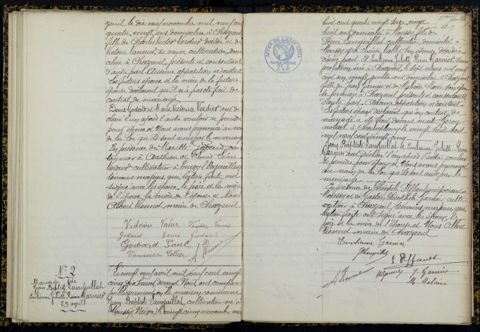 Chazeuil : actes d'état civil.