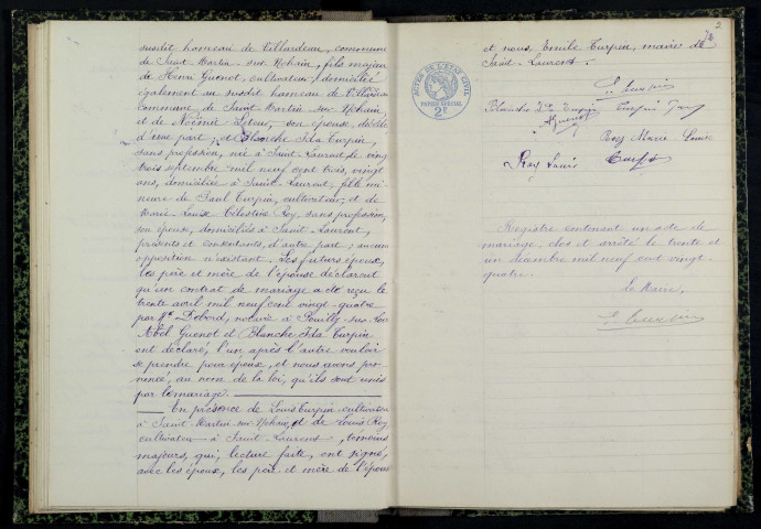 Saint-Laurent-l'Abbaye : actes d'état civil.