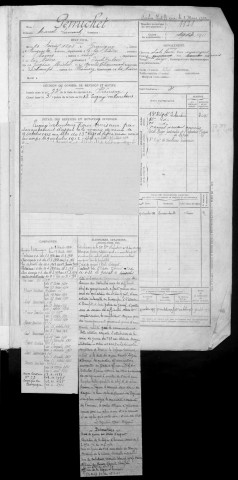 Bureau de Nevers-Cosne, classe 1913 : fiches matricules n° 1121 à 1634