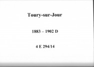 Toury-sur-Jour : actes d'état civil (décès).