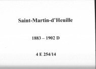 Saint-Martin-d'Heuille : actes d'état civil (décès).
