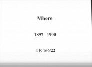 Mhère : actes d'état civil.