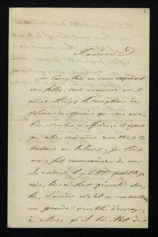 CLINCHAMP (Victor, marquis de), peintre (1787-1880) : 9 lettres.