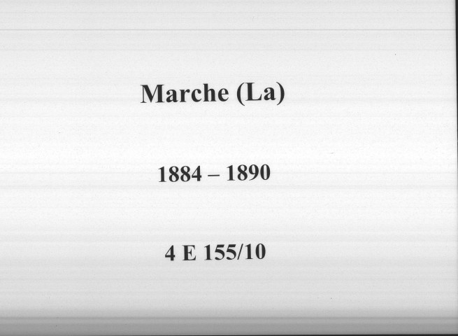 La Marche : actes d'état civil.