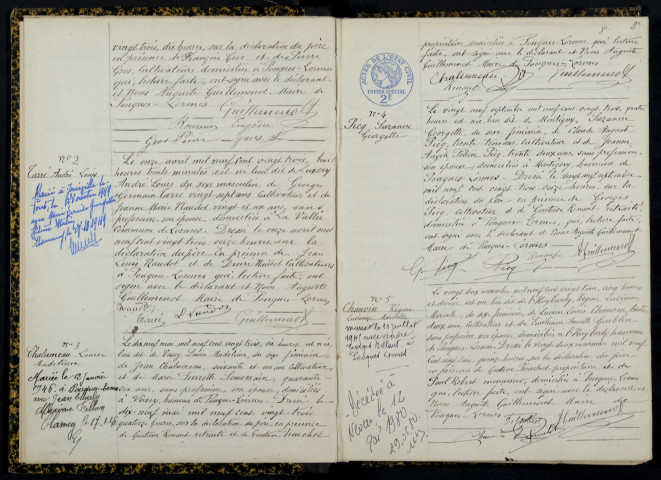 Pouques-Lormes : actes d'état civil.