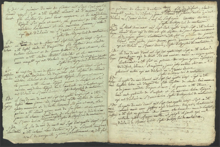 Montenoison : registres paroissiaux.