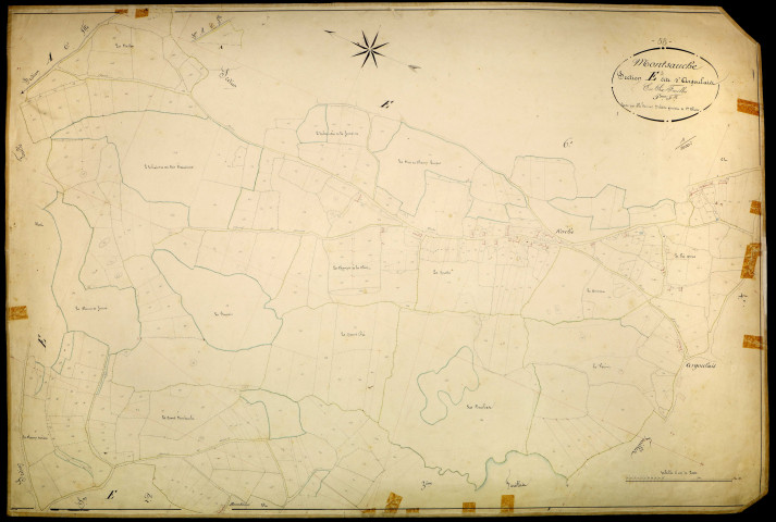 Montsauche-les-Settons, cadastre ancien : plan parcellaire de la section E dite d'Argoulais, feuille 5