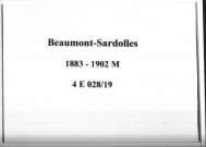Beaumont-Sardolles : actes d'état civil (mariages).