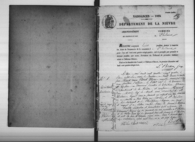 Saint-Hilaire-en-Morvan : actes d'état civil.