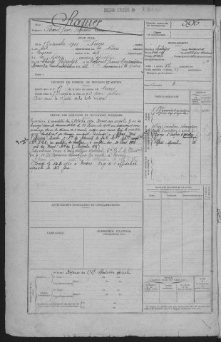 Bureau de Nevers, classe 1920 : fiches matricules n° 595 à 1142