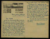 CHOMET (Henri), directeur de la Revue du Centre (1889-1940) : 3 lettres.