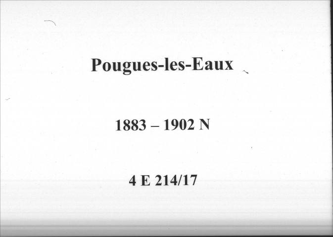 Pougues-les-Eaux : actes d'état civil (naissances).