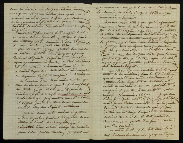 FISCHER (Georges), peintre à Brest (Finistère) (né en 1820) : 14 lettres.