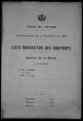 Nevers, Section de la Barre, 1re sous-section : recensement de 1906