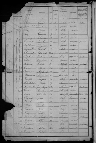 Alligny-Cosne : recensement de 1901