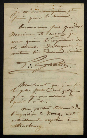 GRATIA (Charles-Louis), peintre (1815-1911) et son épouse Louise : 65 lettres, 1 carte postale illustrée.