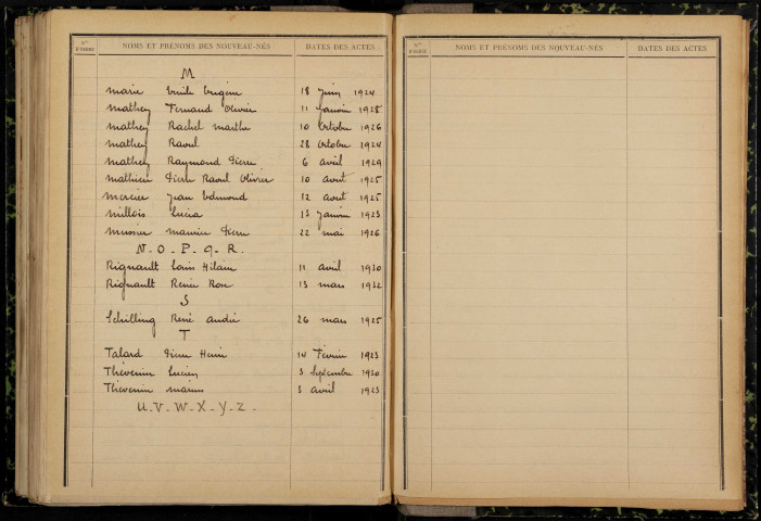 Arbouse : table décennale.