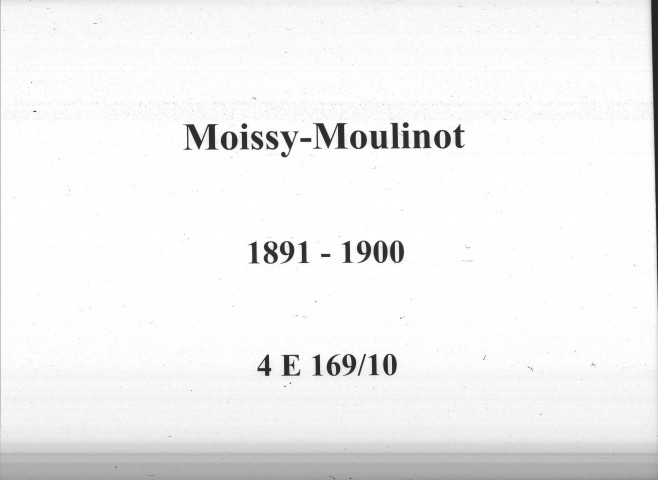 Moissy-Moulinot : actes d'état civil.