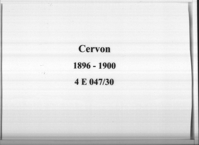 Cervon : actes d'état civil.