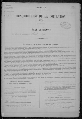 Saint-Agnan : recensement de 1876