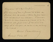 CHANTAVOINE (Henri), écrivain (1850-1918) : 2 lettres, manuscrit.