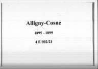 Alligny-Cosne : actes d'état civil.