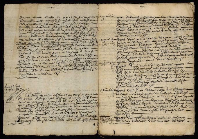 Fief de Druy : extrait du terrier de 1606.