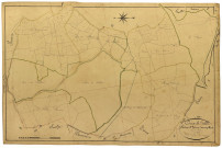 Crux-la-Ville, cadastre ancien : plan parcellaire de la section F dite de Montpillard, feuille 1