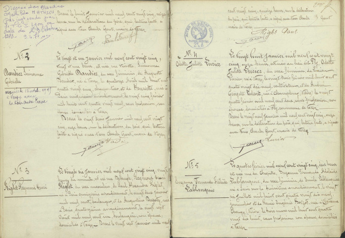 Varzy : actes d'état civil.