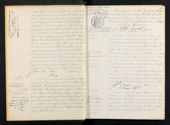 Oisy : actes d'état civil.