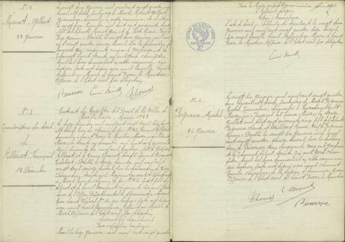 Saint-Pierre-le-Moûtier : actes d'état civil (décès).