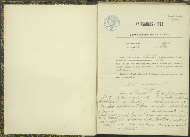 Rix : actes d'état civil.