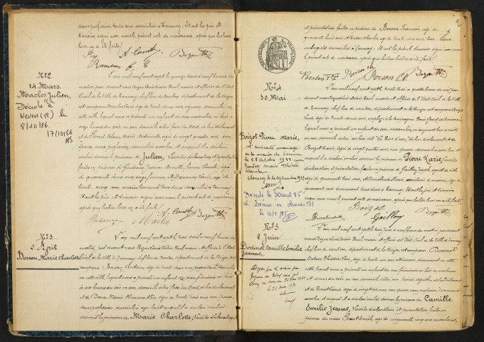 Tannay : actes d'état civil.