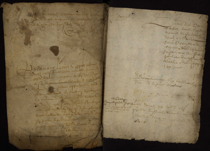 Tenures personnelles à Decize et ses environs : terrier avec table nominative.