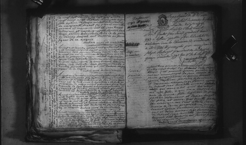 Vandenesse : actes d'état civil.