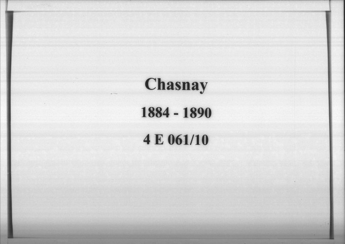 Chasnay : actes d'état civil.