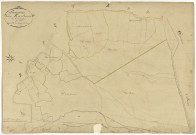 Limanton, cadastre ancien : plan parcellaire de la section E dite de Sarreaux, feuille 1