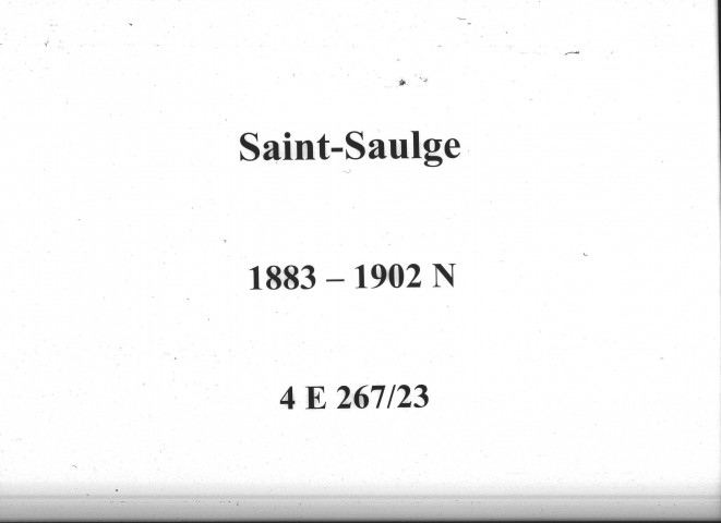 Saint-Saulge : actes d'état civil (naissances).