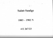 Saint-Saulge : actes d'état civil (naissances).