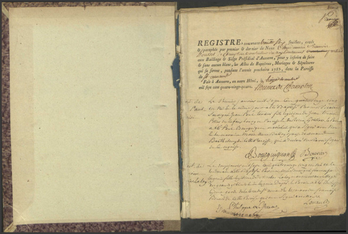 Saint-Amand-en-Puisaye : registres paroissiaux.