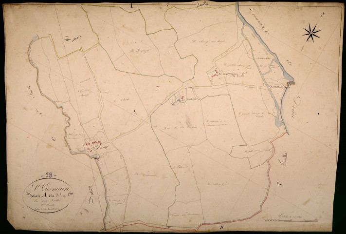 Saint-Germain-Chassenay, cadastre ancien : plan parcellaire de la section A dite de Saint-Loup, feuille 2