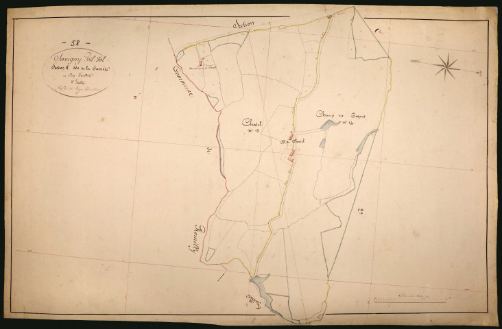 Savigny-Poil-Fol, cadastre ancien : plan parcellaire de la section C dite de la Sarrée, feuille 5