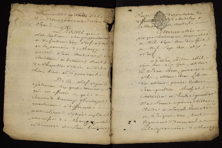 Fief de Saint-Baudière à Marzy : terrier.