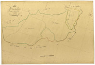 Dun-les-Places, cadastre ancien : plan parcellaire de la section E dite du Parc, feuille 3