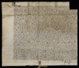Biens et droits. - Foncier à Cercy-la-Tour, amodiation à Thoreau par Dreux Le Tort et consorts : copie d'une reconnaissance de bourdelage du 23 mai 1446.