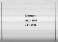 Dornecy : actes d'état civil.