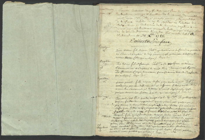 Montsauche-les-Settons : registres paroissiaux.