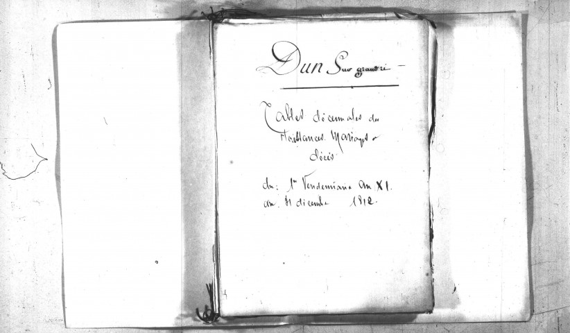 Dun-sur-Grandry : tables décennales.